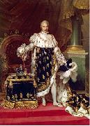 Jean Urbain Guerin Portrait of the King Charles X of France in his coronation robes oil